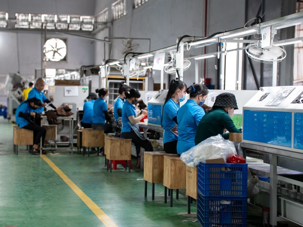 The production floor at the Bình Dương plant